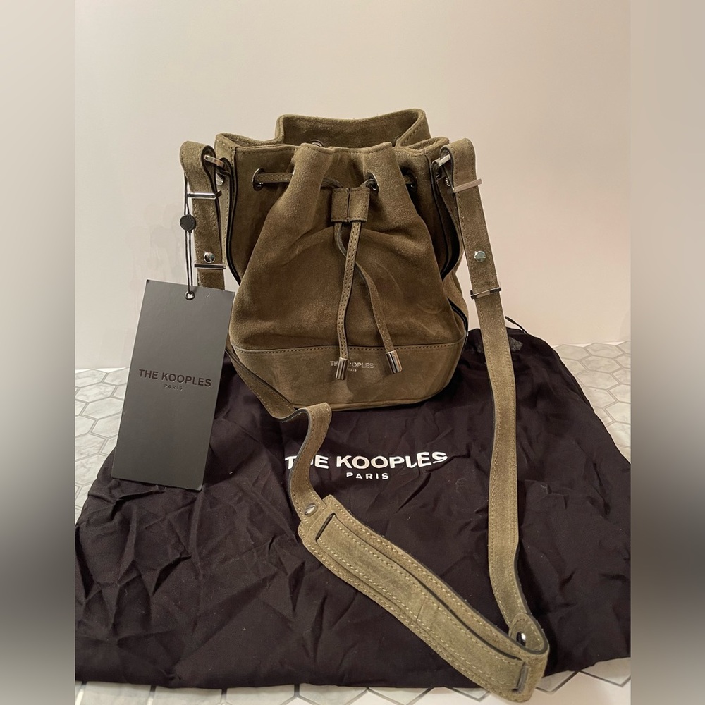 *NEW* The Kooples TINA Khaki Medium Suede Bag